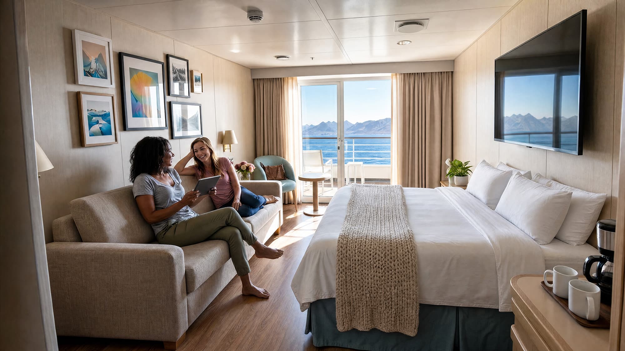 Friends and family enjoying time together aboard the Odyssey