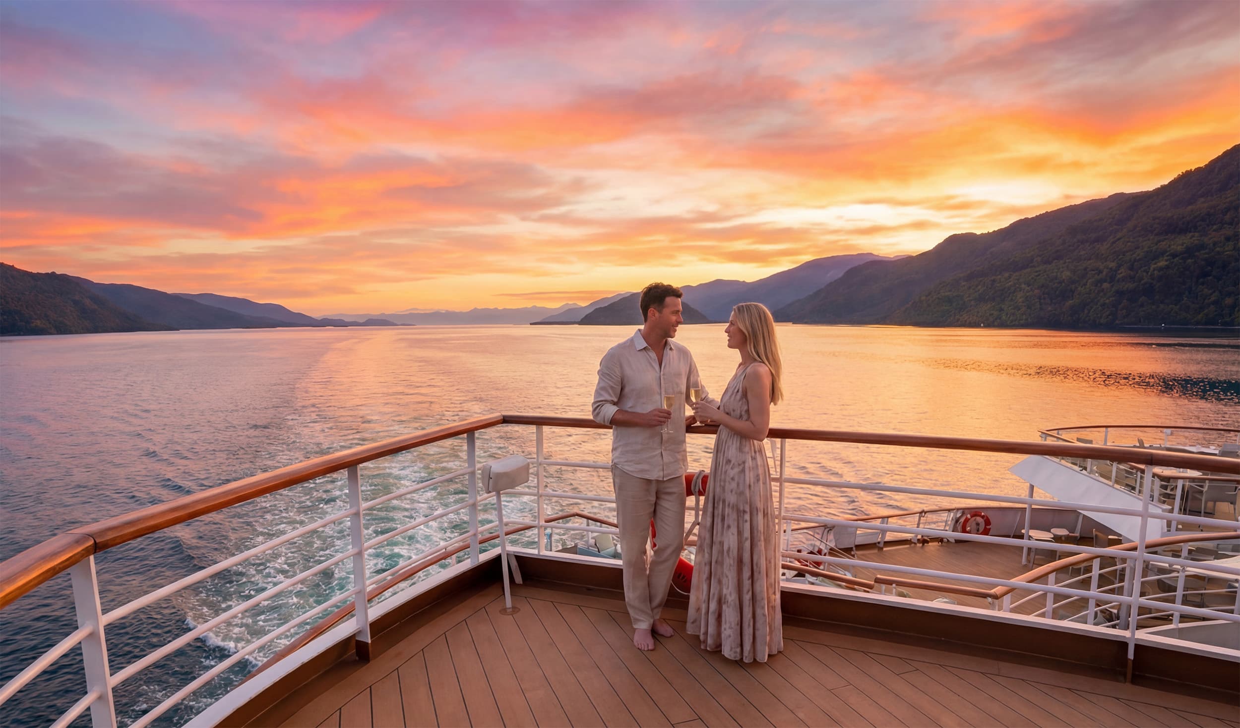 Golden sunset over the open ocean