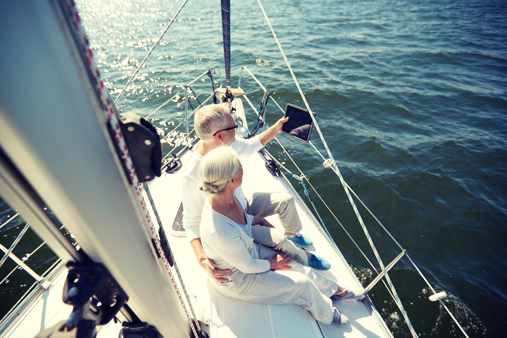 Couple choosing to live on a cruise ship